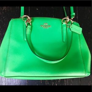 Authentic Coach green purse